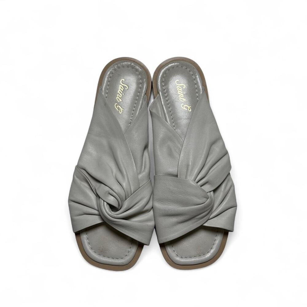 Women’s Saint G Taylor Leather Crisscross Slide Sandal Size 37